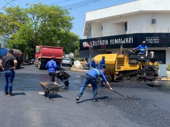 Obras de recape asfáltico na área central prosseguem até sexta-feira